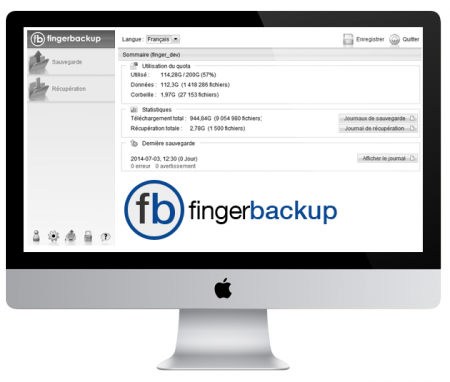 Fingerbackup est une solution de sauvegarde externalisée pour les entreprises qui ont besoin de sauvegarder uniquement un faible volume de fichiers. C’est une solution peu coûteuse et facile à déployer pour pérenniser les données.
